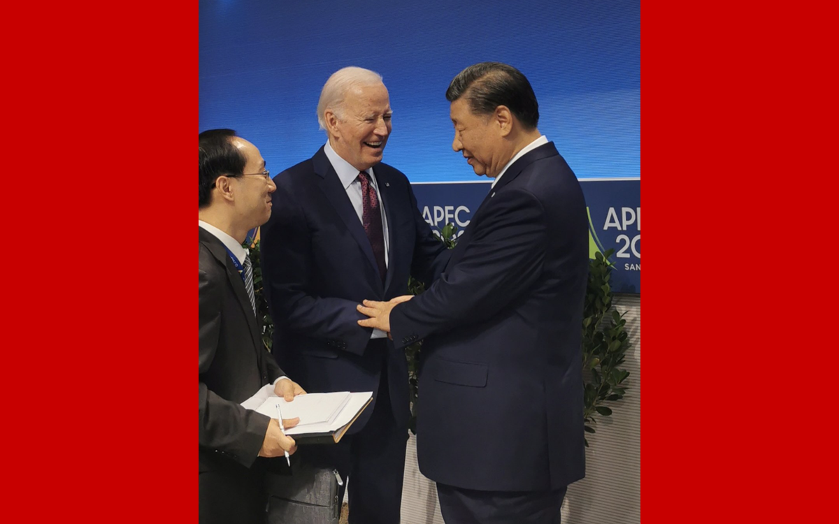 APEC會(huì )議結束時(shí)，拜登總統與習主席話(huà)別